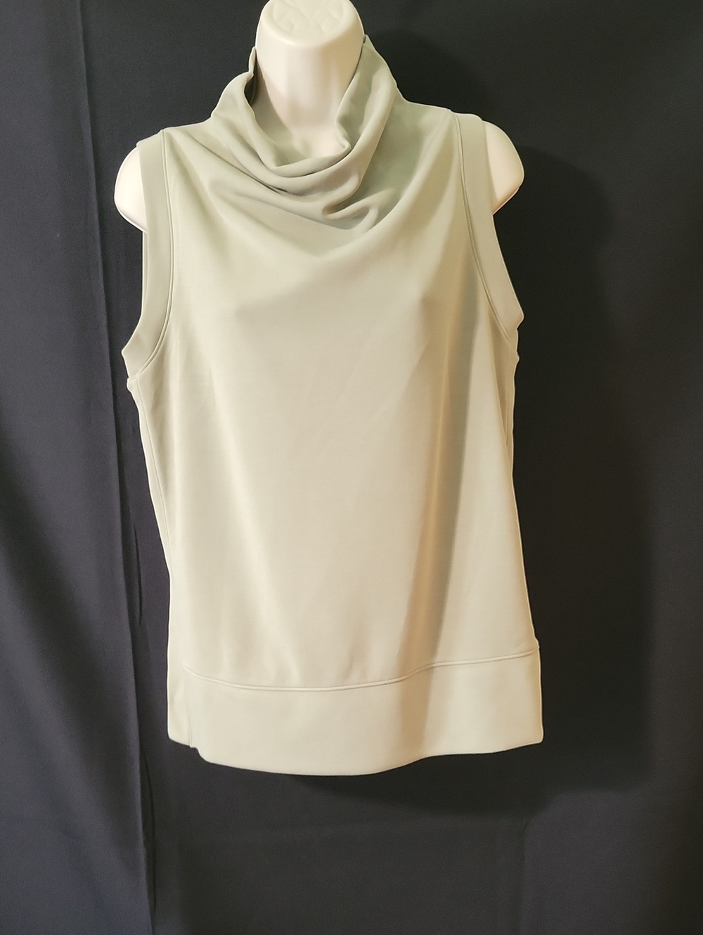 Calia Sleeveless Draped Neckline Tank in Sage Green. Size S
